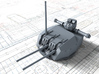 1/700 Richelieu 152 mm/55 Model 1930 Guns (1943) 3d printed 3d render showing Port and Starboard Turret detail