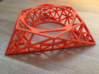 TRIA ARCHITECT - 3D PRINTED HERO CUFF/BANGLE 3d printed Tria Hex Raw in Orange Strong Flexible ( actual print