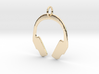 Headphones Precious Metal Pendant 3d printed 