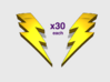 Lightning Bolt : Right & Left Shoulder Insignias 3d printed 
