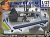 1/32 PT Boat Airfoil Wind Deflector Set001 3d printed 