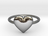 Big single heart ring, Size 7 3d printed 