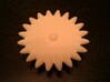 Hole Plug 0002 - flower 3d printed WSF (White Strong and Flexible plastic), front view