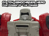 Windcharger (G1 Toy) Head for PotP 3d printed hand painted black acrylate print