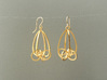 Finials - Pair of Earrings in Metal 3d printed 