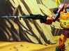 Rifle / Gun adapter for DX9 Carry Rodimus Prime 3d printed Used with the barrel extension