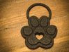 Simply Paw*fect 3d printed Paw*fect Pendant Charm in Black Steel