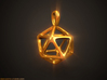 Icosahedron Platonic Solid Pendant 3d printed 