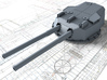 1/350 HMS Invincible 1907 12" MKX Guns x4 3d printed 3d render showing Turret A and Y detail