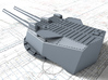 1/144 HMS Invincible 1907 12" MKX Guns x4 3d printed 3d render showing Turret A and Y detail