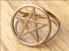 Pentacle ring 3d printed Pentacle ring in raw brass. 