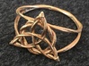 Woven triquetra ring 3d printed Woven triquetra ring in raw (unpolished) bronze. 