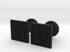 Geometric, Minimalistic Men's Square Cufflinks 3d printed 