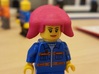 MINIFIG BULBOUS BUFFANT WIG 3d printed on minifig, front