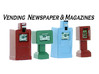 NewsPaper Vending Machines N Scale 3d printed News Vending Machine Pack