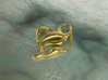 Ocean waves  3d printed gold material