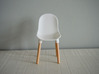 1:12 Chair v1 wooden legs 1 3d printed Stoel v1 houten poten 1 - wit