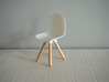1:12 Chair v1 wooden legs 2 3d printed Stoel v1 houten poten 2 - wit