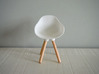 1:12 Chair v3 wooden legs 2 3d printed Stoel v3 houten poten 2 - wit