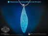 Cicada Wing Pendant - Inside Natural Design 3d printed Shown dyed with turquoise Rit fabric dye.