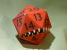 D20 Red Monster Figurine 3d printed Front and side