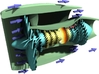 Ø19mm jet engine turbine fan A x 1 3d printed 