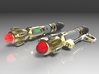 River's Sonic Screwdriver without cover 3d printed A render of the model with red lighting.