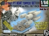 1/64 Torpedo Mk13 W Rack For PT Boat Set003 3d printed 