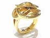 Love is in the Air Ring 3d printed Gold Ring  Air Love