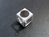 Shape Sorter Box Cube Pendant Keyring 3d printed Polished Alumide