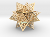 Stellated Triforce Icosahedron 1.6" 3d printed 