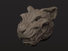 Oni-Tiger Miniature Decorative Noh Mask 3d printed 2/3 Profile Clay Render