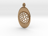 Oval Pendant with Mesh 3d printed 