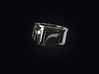 Bounty Hunter Helmet Ring 3d printed 3D visualization of the ring in Premium Silver