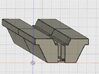 HO 40' Concrete Bridge Sides w/side walkways 3d printed The sides are hollow and connected with a sprue at each end.