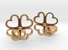 Floral Heart Cufflinks 3d printed 