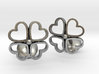 Floral Heart Cufflinks 3d printed 