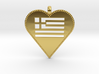 Greek Flag Heart Pendant / Ελληνική σημαία Καρδιά  3d printed 