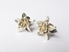 Columbine Flower Earrings 3d printed 