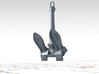1/192 RN Byers Stockless Anchor 100cwt x2 3d printed 3d render showing product detail