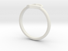 Simple open heart ring 3d printed 