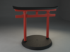 Torii, Myojin style (Japanese Gate) 3d printed Please note this is a digital render shown with a 50mm base for illustrative purposes.
