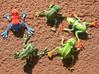5 Jumping Frogs 3d printed Colored with marker