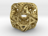 Ported looped drilled  cube pendant 3d printed 