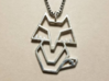 Give a Fox Charm 3d printed Polished Silver