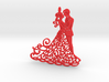 Dancing couple pendant 3d printed 