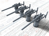 1/128 Vickers 3-pdr 1.85"/50 (47mm) x4 3d printed 1/128 Vickers 3-pdr 1.85"/50 (47mm) x4