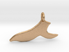 Minimalist Whale Tail Pendant 3d printed 