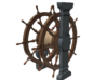 1/64 Ship's Wheel (Helm) for Ships-of-the-Line 3d printed Painting suggestion.