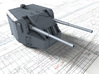 1/128 4.7"/50 (12 cm) QF MKXI L & M Class Guns x3 3d printed 3d render showing product detail